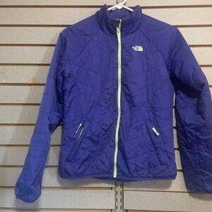 The North Face Womens Thermoball Insulated Puffer Jacket Blue Purple Small